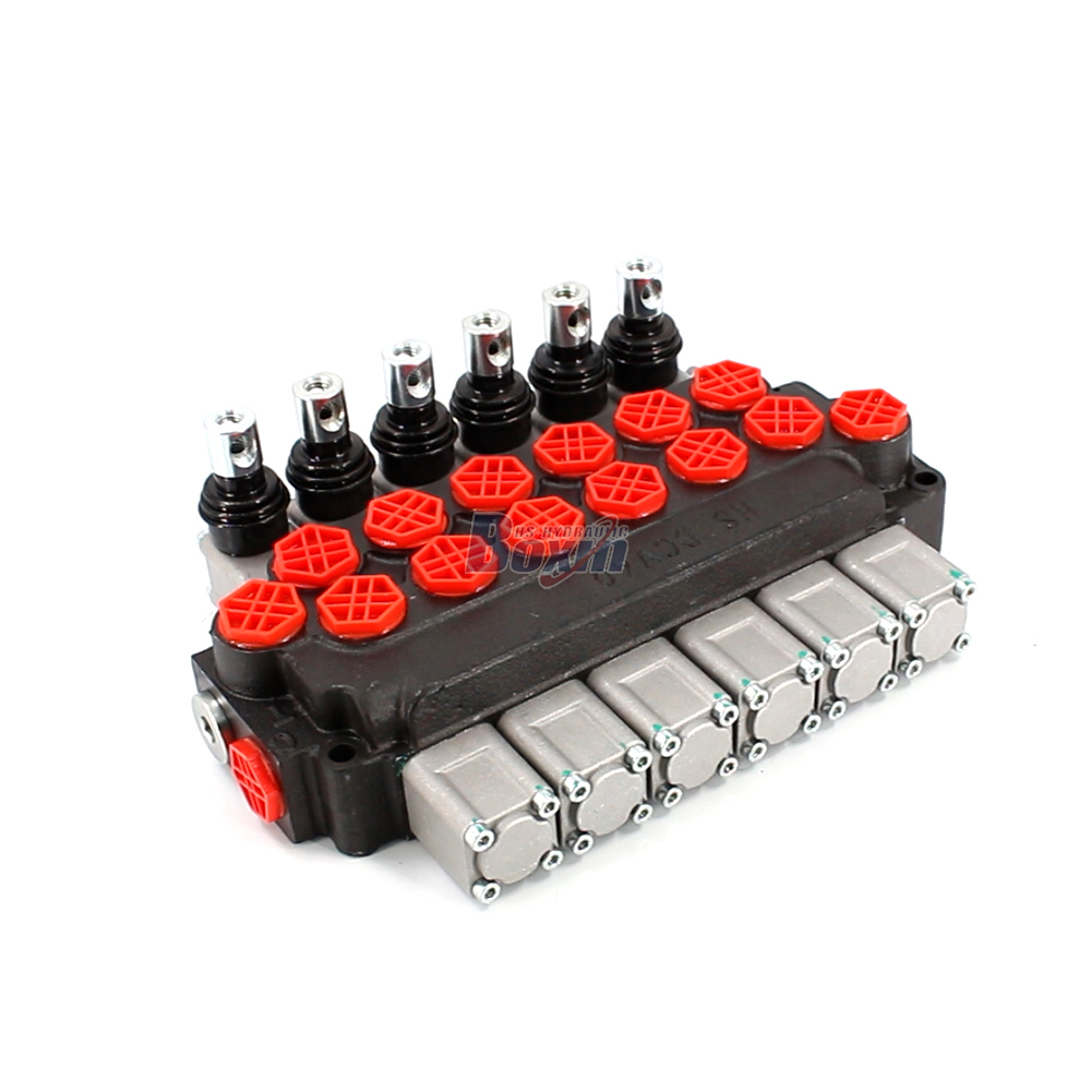 DCV40 Điều khiển thủ công 6 cuộn Van điều hướng