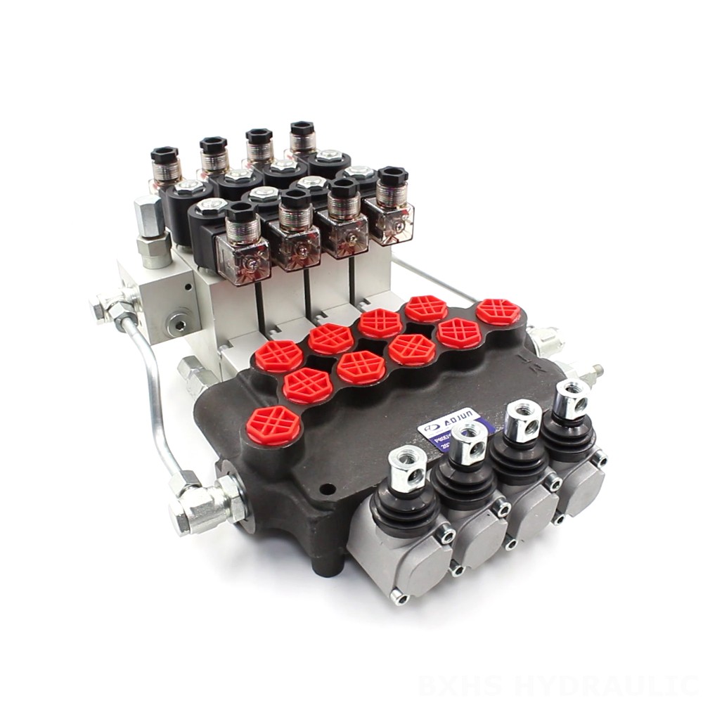 P80 Điện khí-thủy lực Xy lanh 4 Van điều hướng Monoblock image