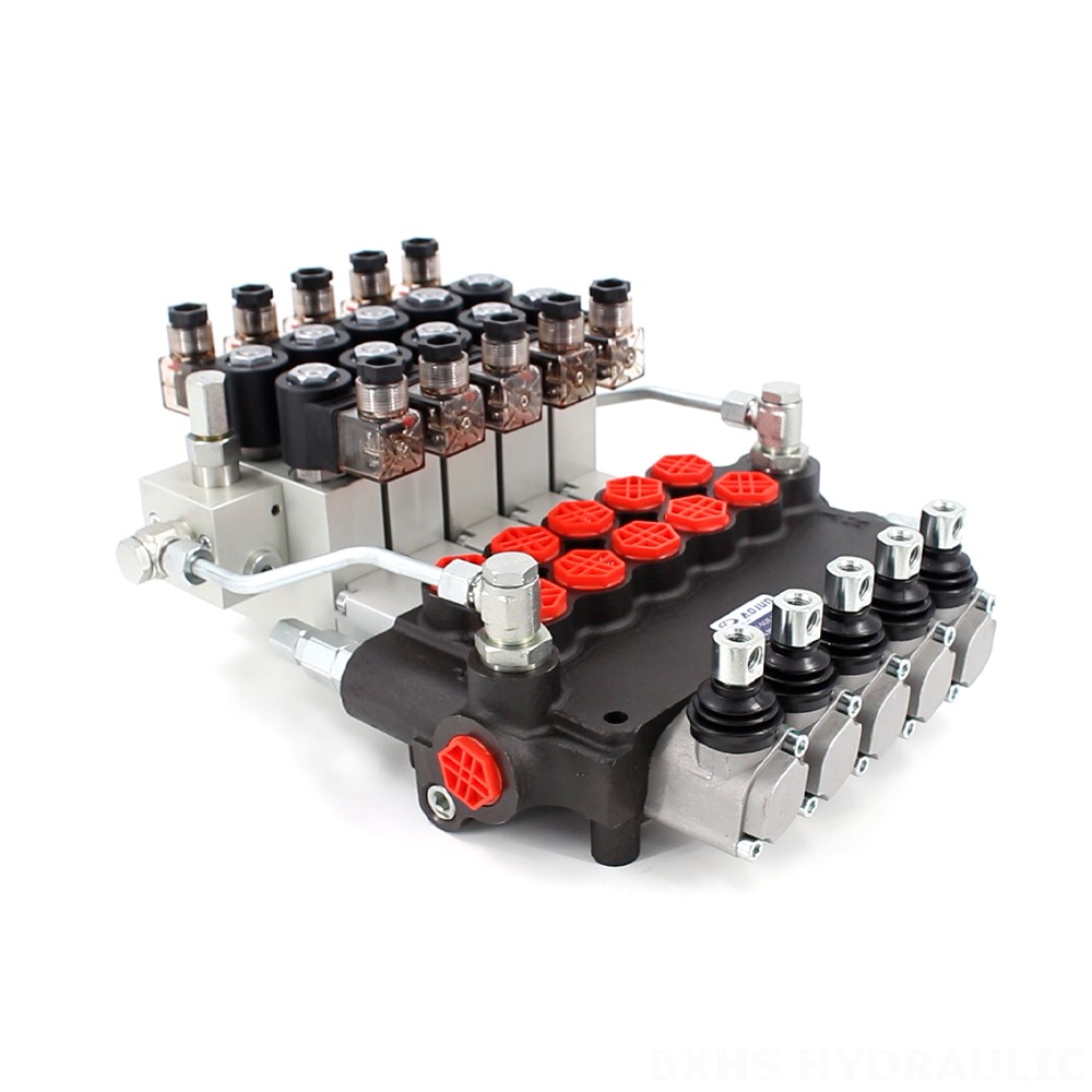 P80 Điện khí-thủy lực Xy lanh 5 Van điều hướng Monoblock image