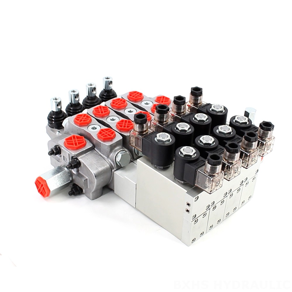 SD8 Điện khí-thủy lực Xy lanh 4 Van định hướng phân đoạn image