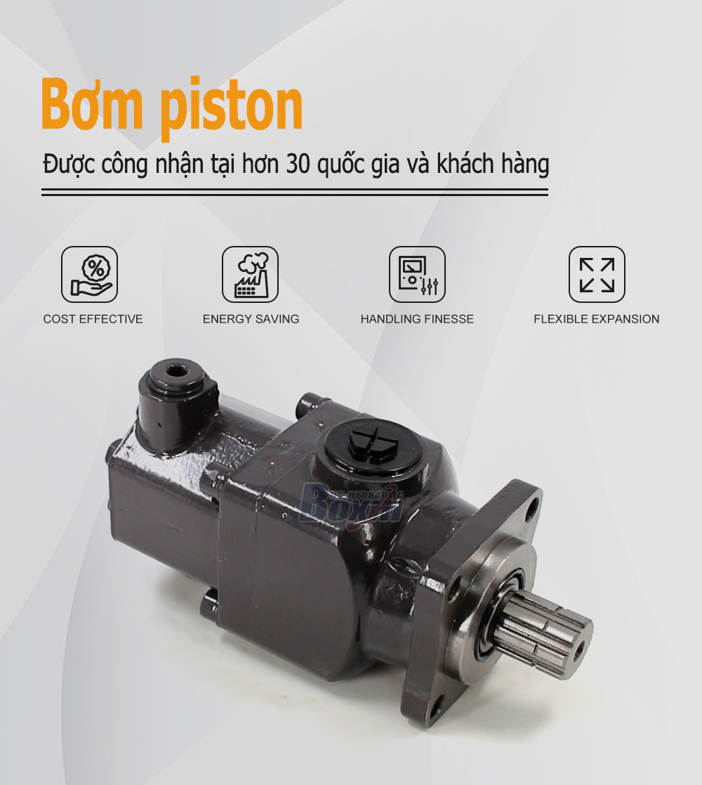 B6-50 50 cc/vòng Áp suất 25 MPa (3625 psi) Bơm piston thủy lực