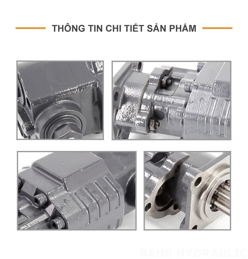 BF62M 63 cc/vòng Áp suất 20 MPa (2900 psi) Bơm bánh răng thủy lực