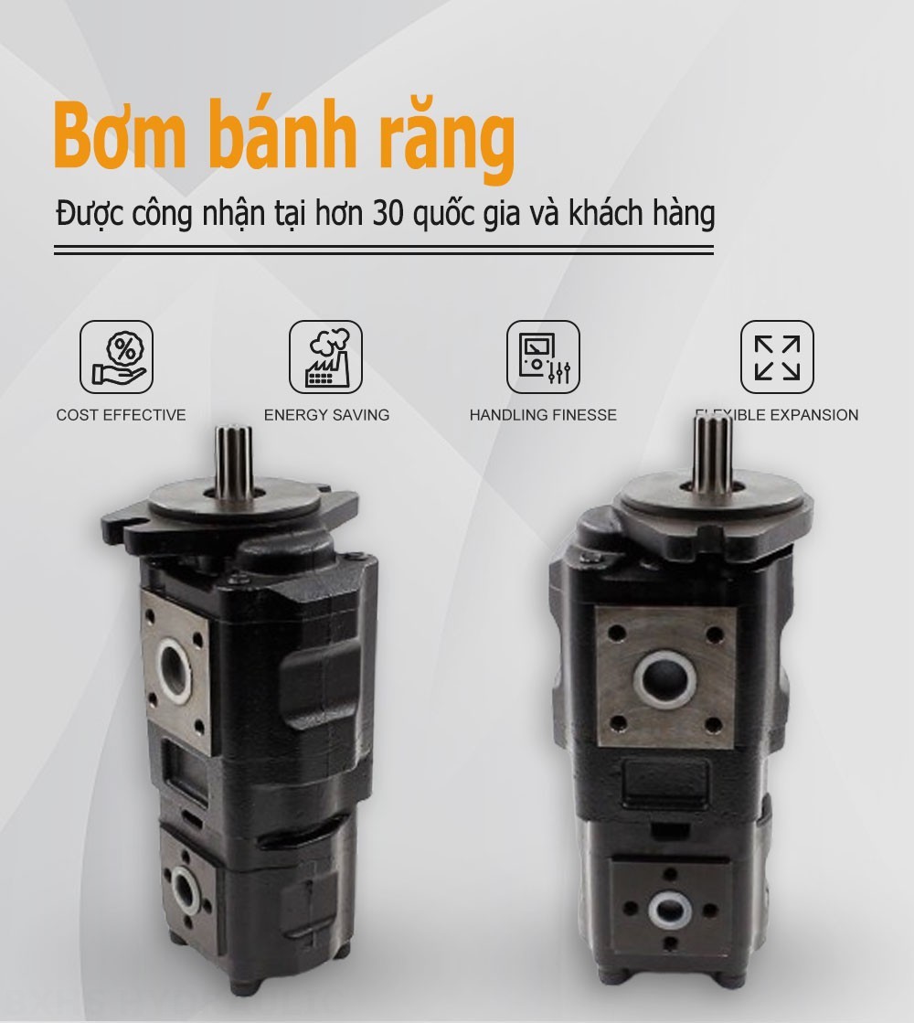 CBHS-F4 40 cc/vòng Bơm bánh răng thủy lực