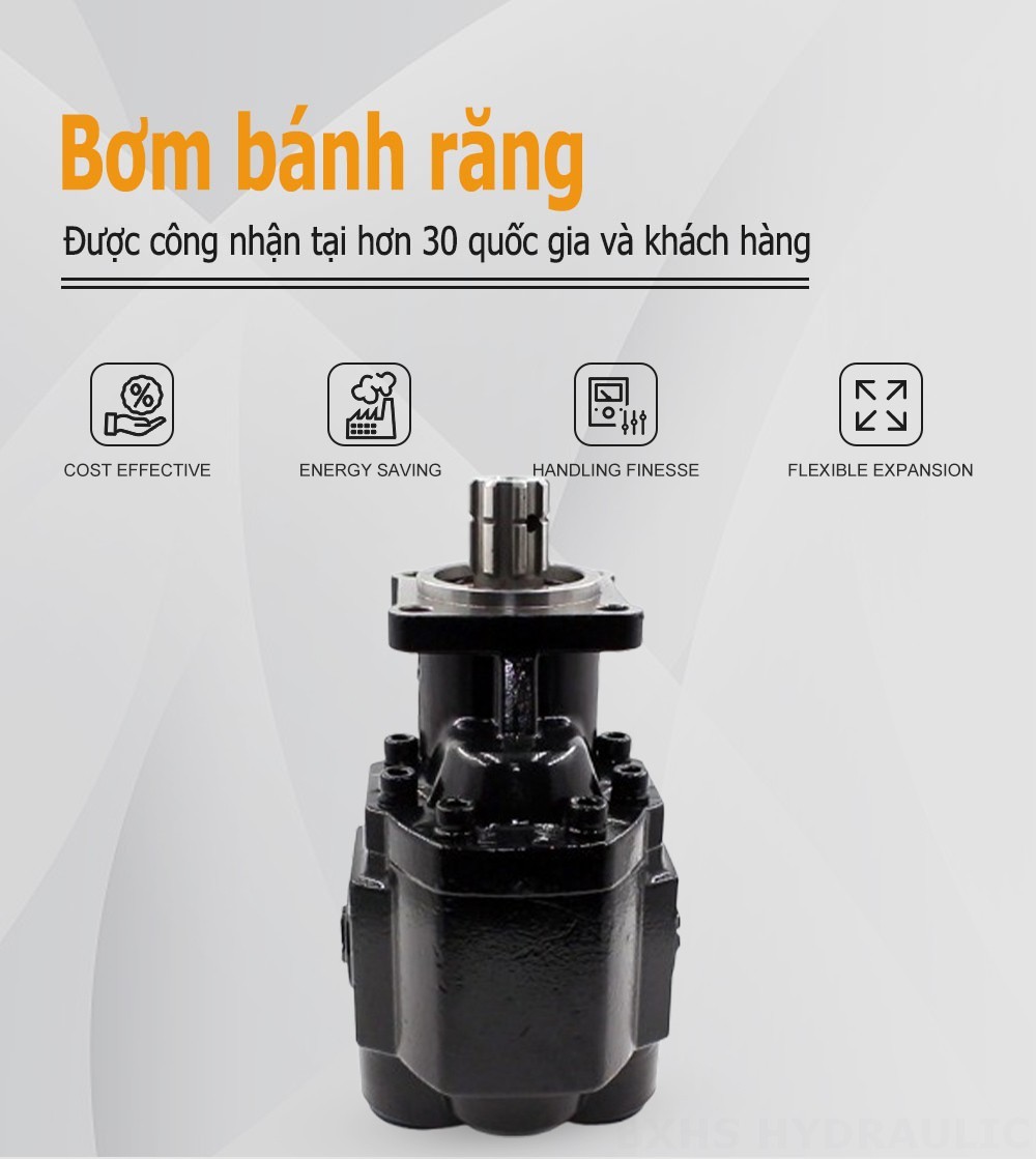 CBHST1-ISO-100 100 cc/vòng Bơm bánh răng thủy lực