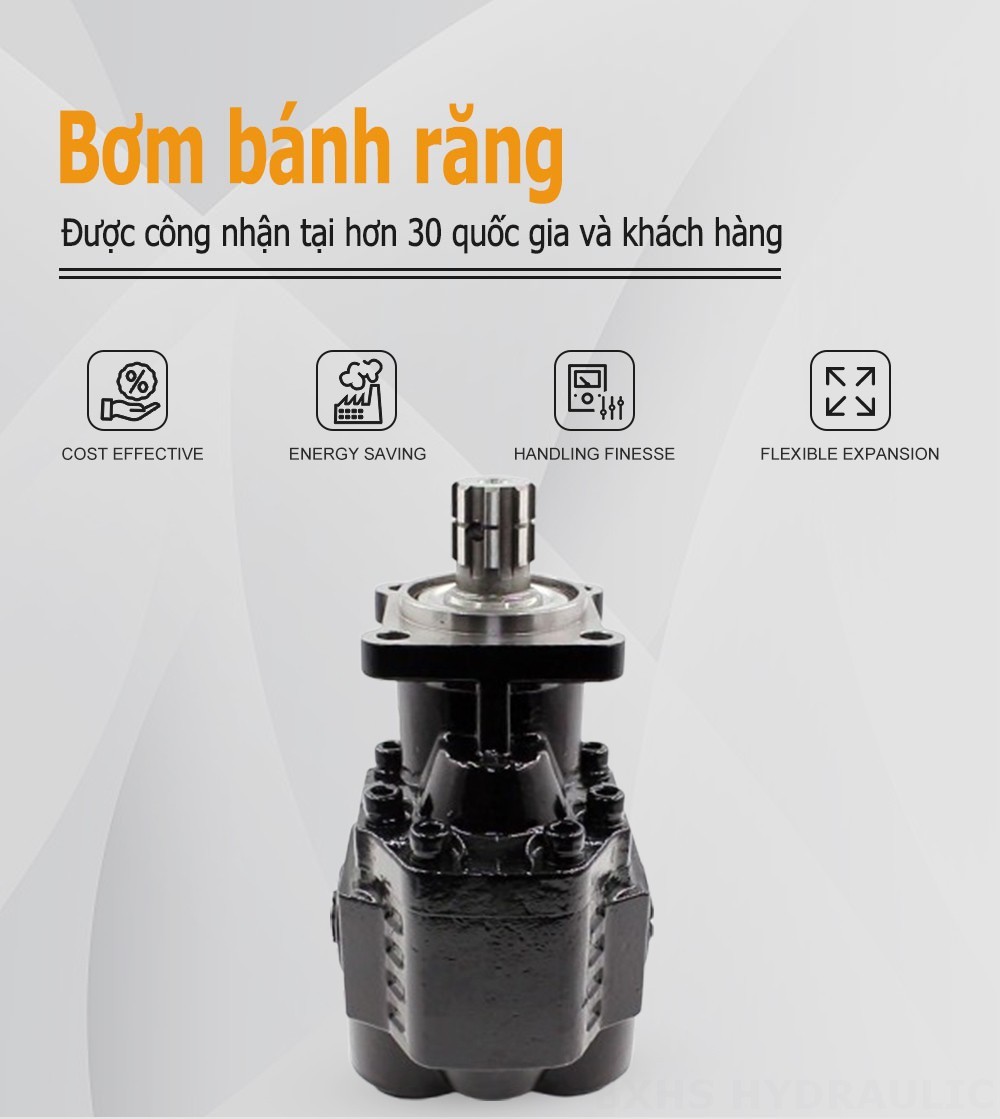 CBHST1-ISO-90 90 cc/vòng Bơm bánh răng thủy lực