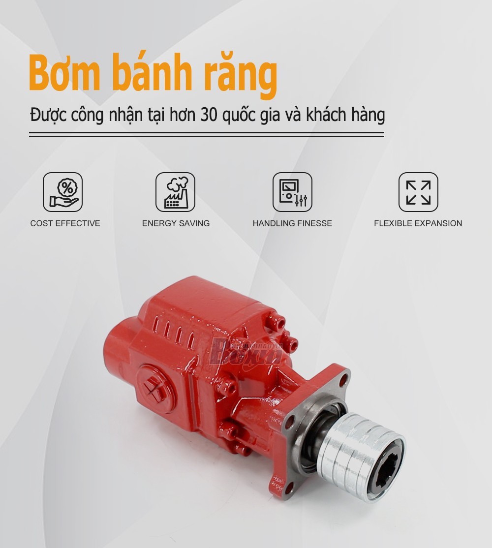 CBHW2080KH 80 cc/vòng Áp suất 25 MPa (3625 psi) Bơm bánh răng thủy lực