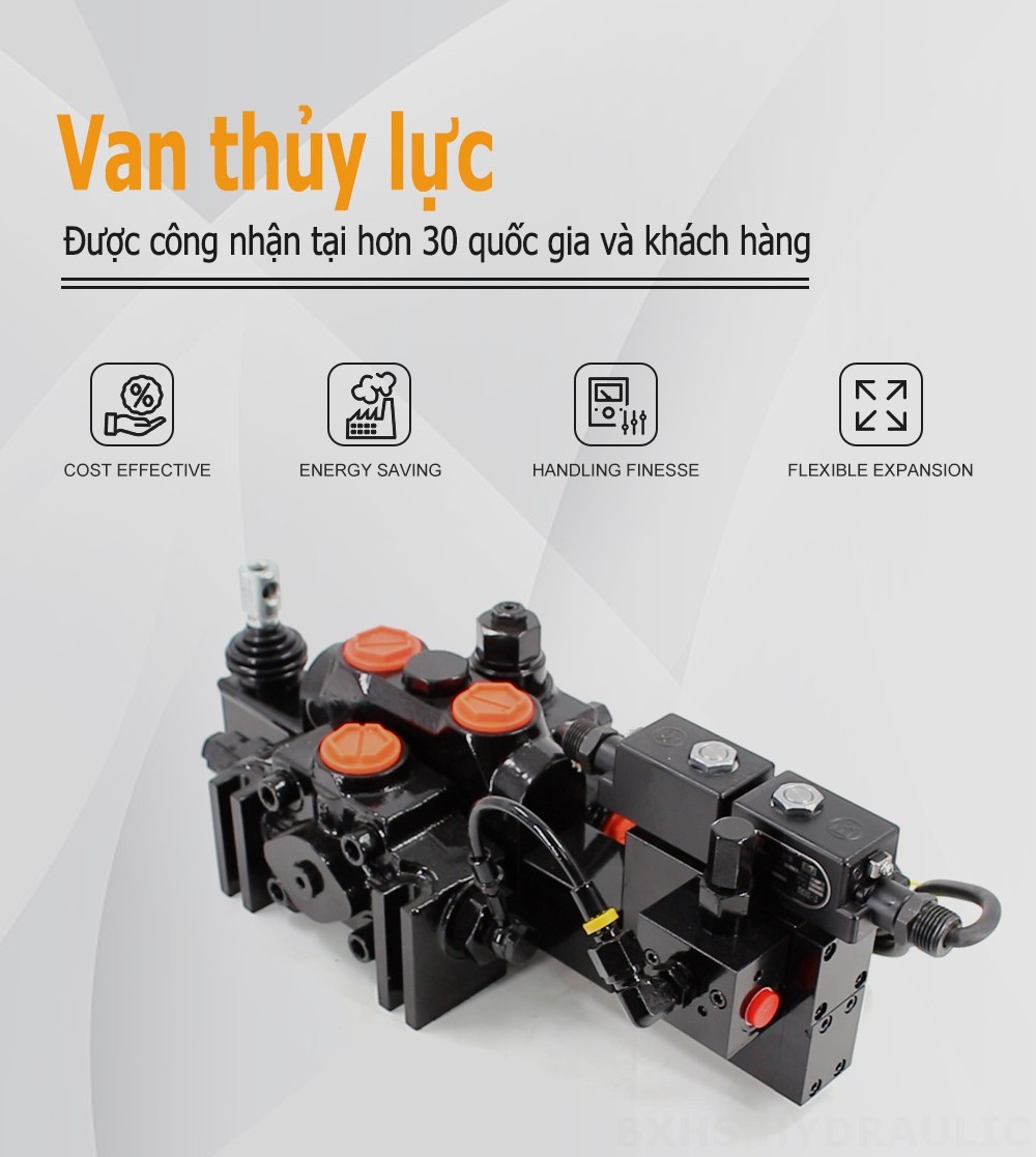 DCV200-FB Điện khí-thủy lực Xy lanh 1 Van định hướng phân đoạn