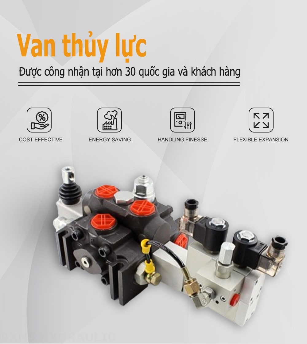 DCV200 Điện khí-thủy lực Xy lanh 1 Van định hướng phân đoạn