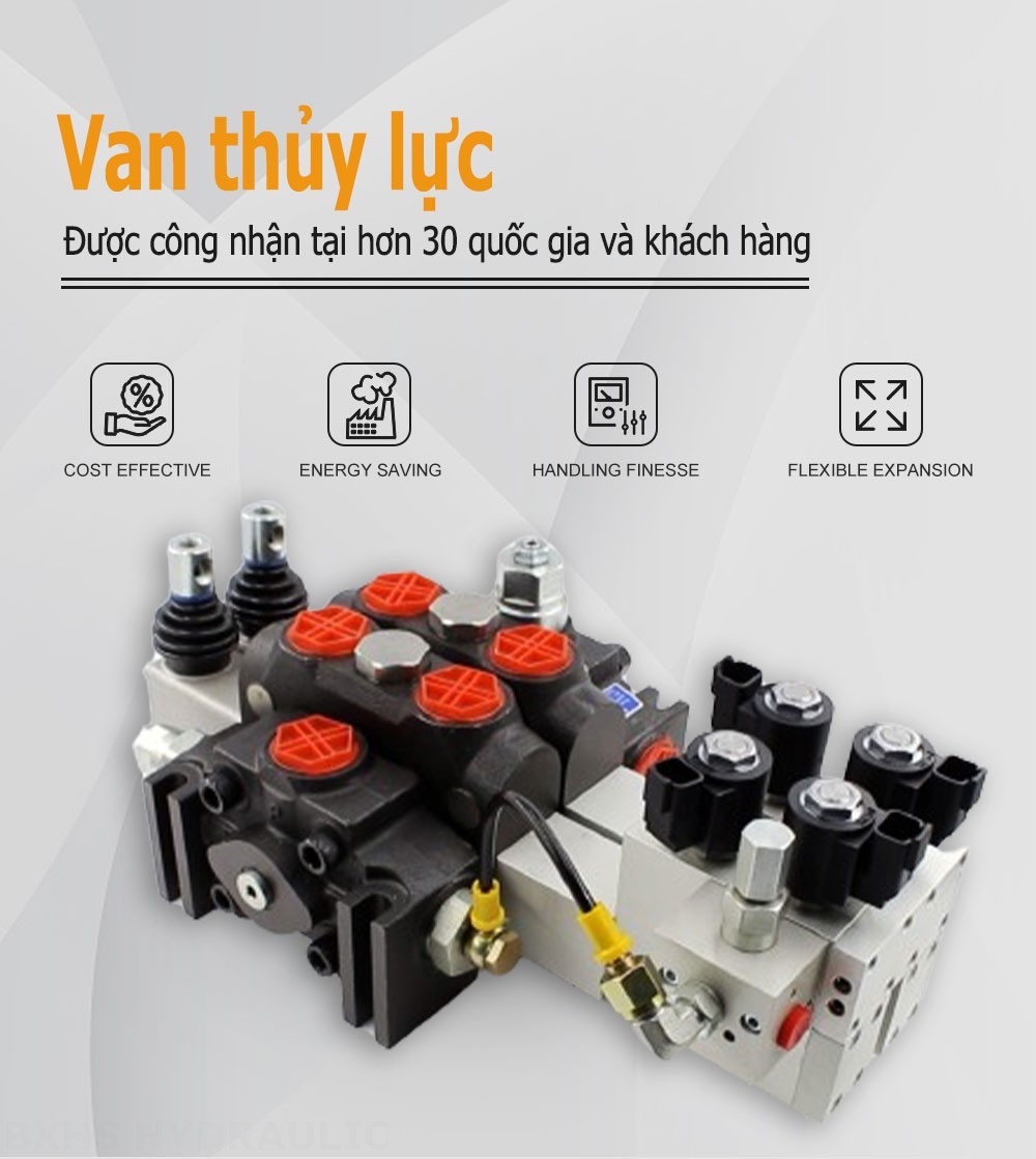 DCV200 Điện khí-thủy lực Xy lanh 2 Van định hướng phân đoạn