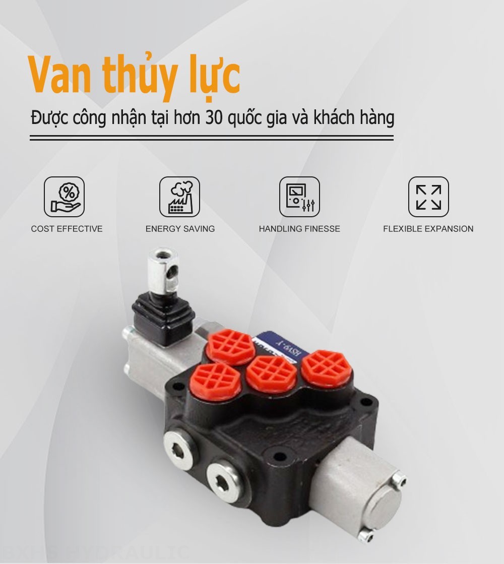 DCV20 Điều khiển thủ công Xy lanh 1 Van định hướng khối liền