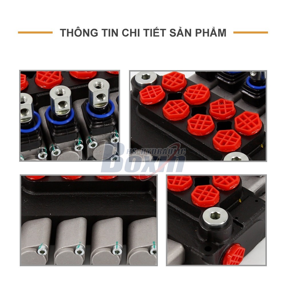 DCV20 Điều khiển thủ công 4 ống Van điều hướng