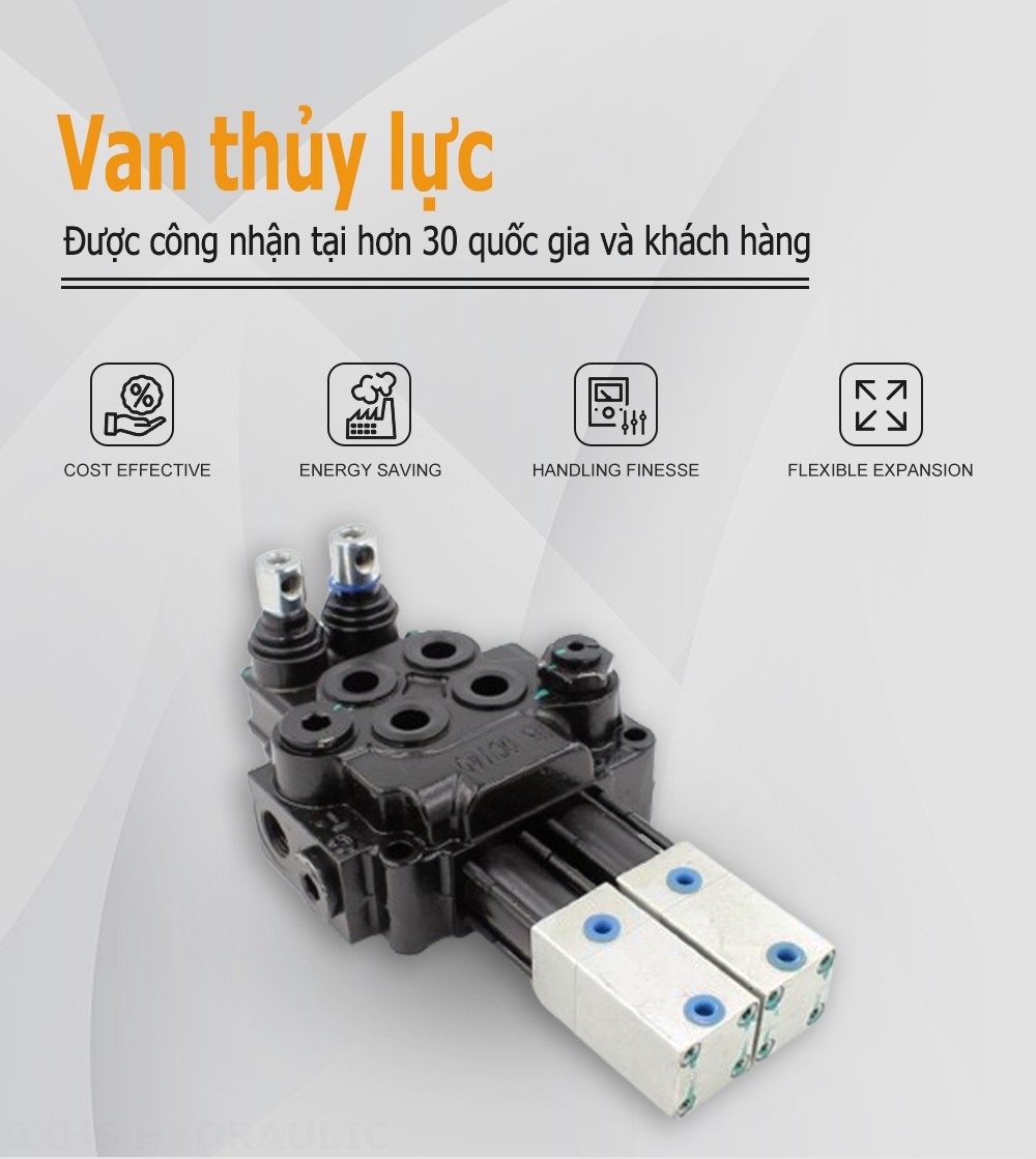 DCV40 Khí nén Xy lanh 2 Van định hướng khối liền