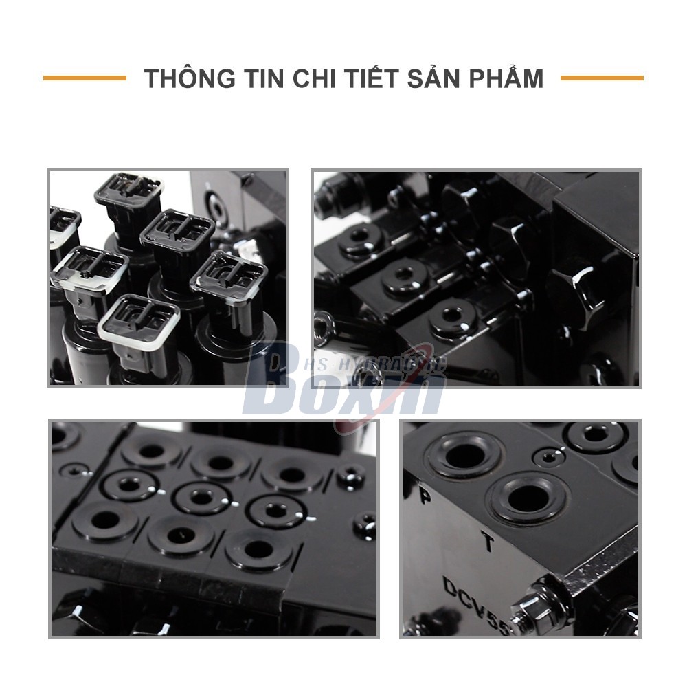 DCV55 Điện khí-thủy lực 3 ống Van định hướng phân đoạn