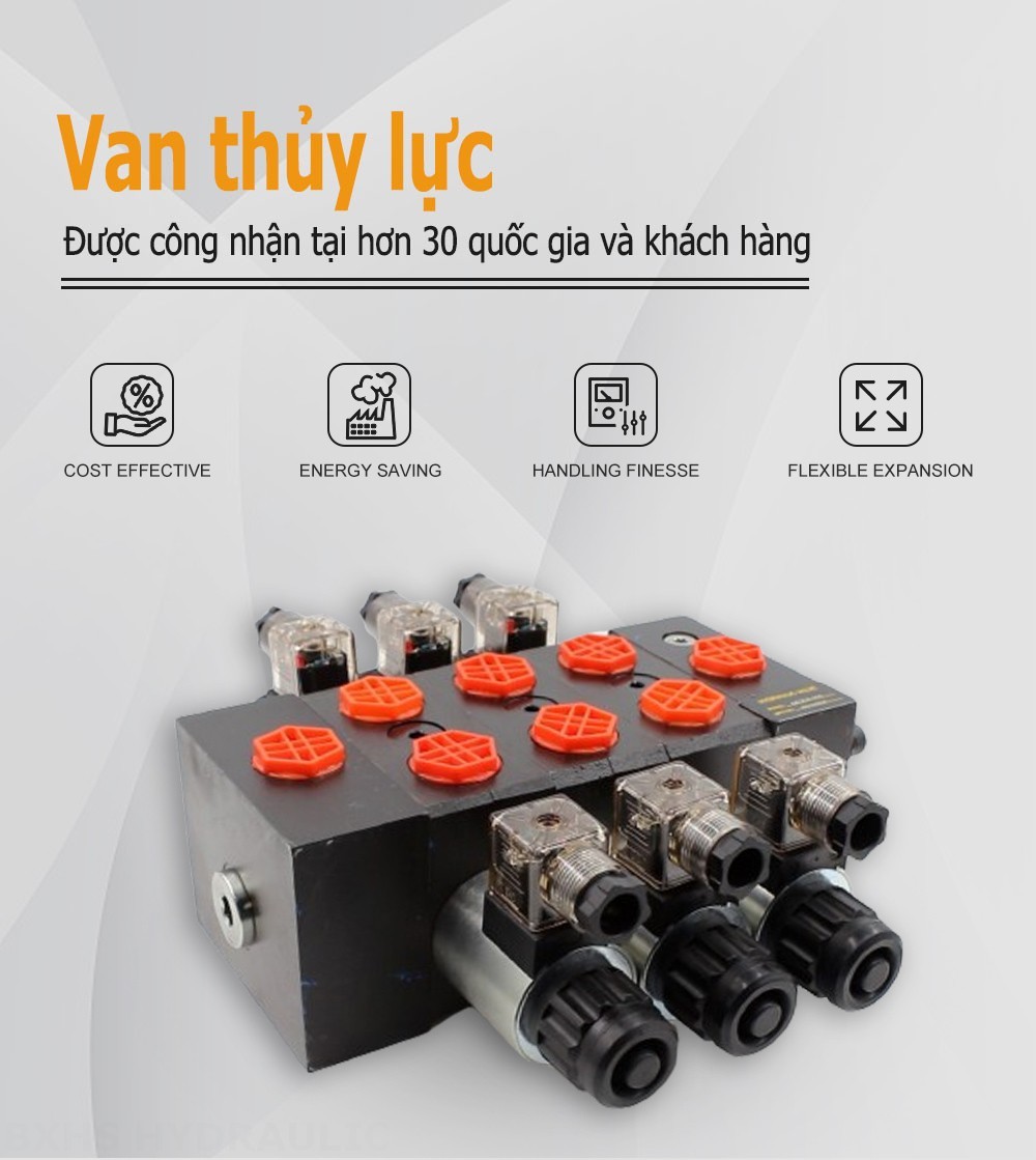 DCV58 Biến áp Xy lanh 3 Van định hướng phân đoạn