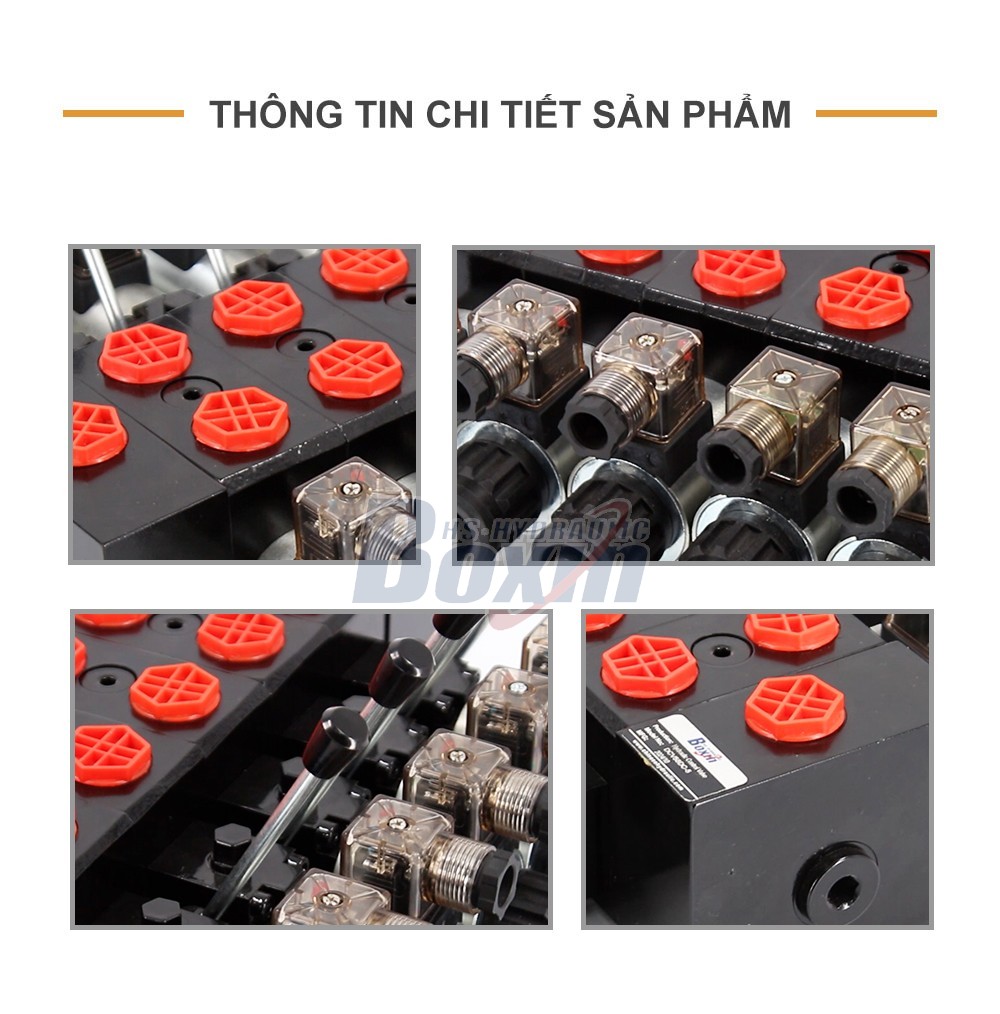 DCV58 Điện từ và thủ công 5 ống Van định hướng phân đoạn