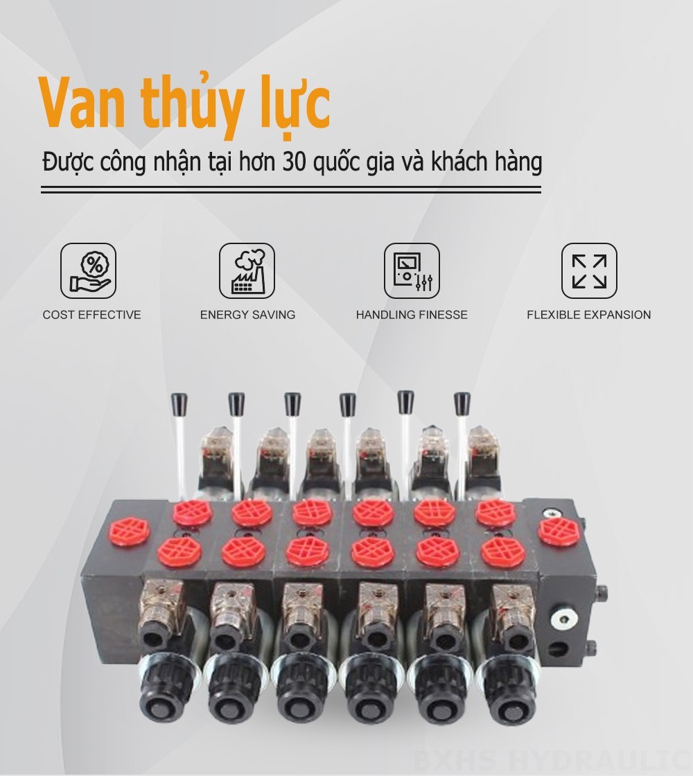 DCV58 Biến áp Xy lanh 6 Van định hướng phân đoạn