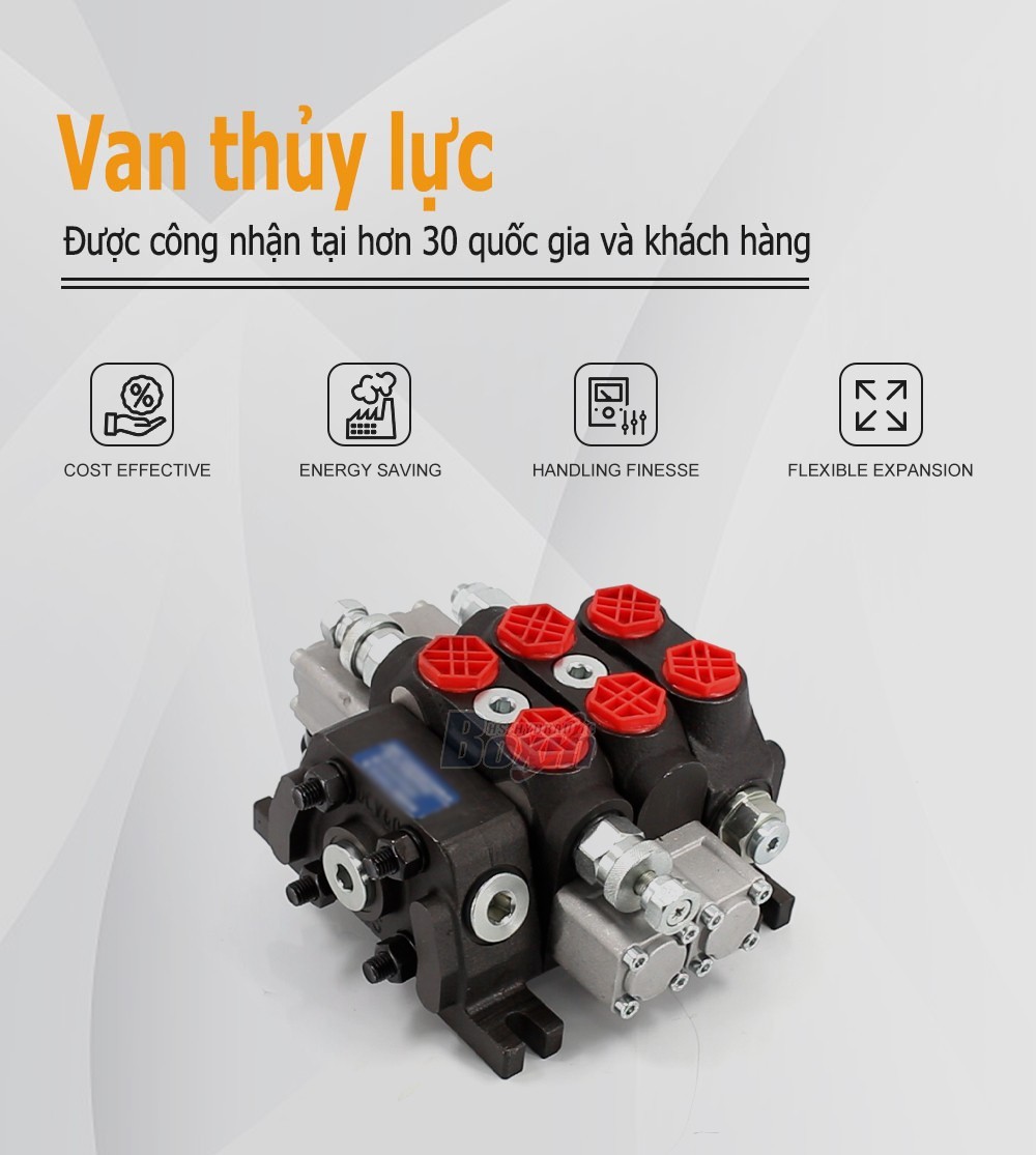 DCV60-FZJ Điều khiển thủ công 2 ống Van định hướng phân đoạn