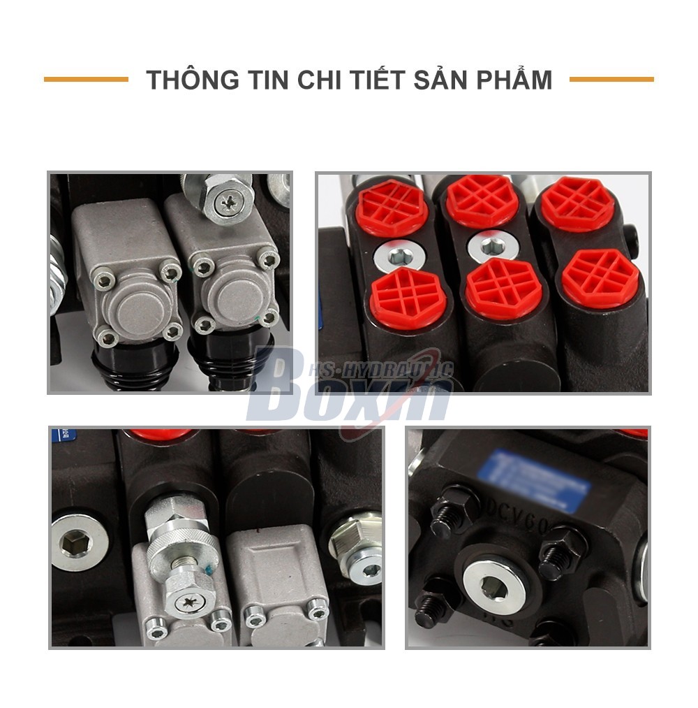 DCV60-FZJ Điều khiển thủ công 2 ống Van định hướng phân đoạn