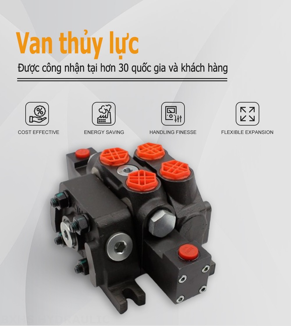 DCV60-G34 Thủy lực Xy lanh 1 Van định hướng phân đoạn