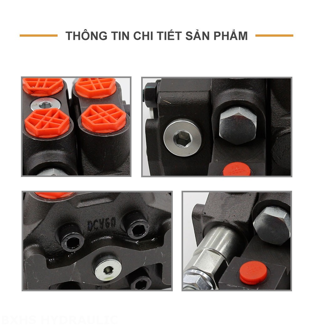 DCV60-G34 Thủy lực Xy lanh 1 Van định hướng phân đoạn