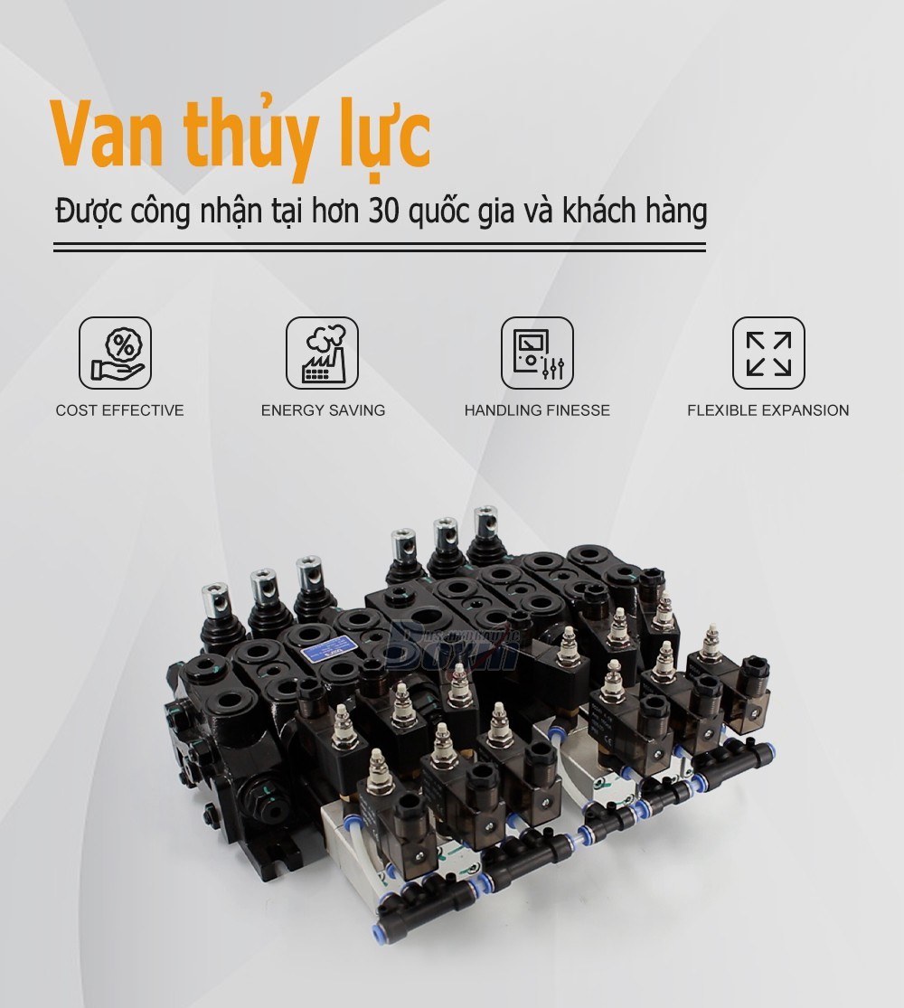 DCV60 Điện khí-khí nén 6 cuộn Van định hướng phân đoạn