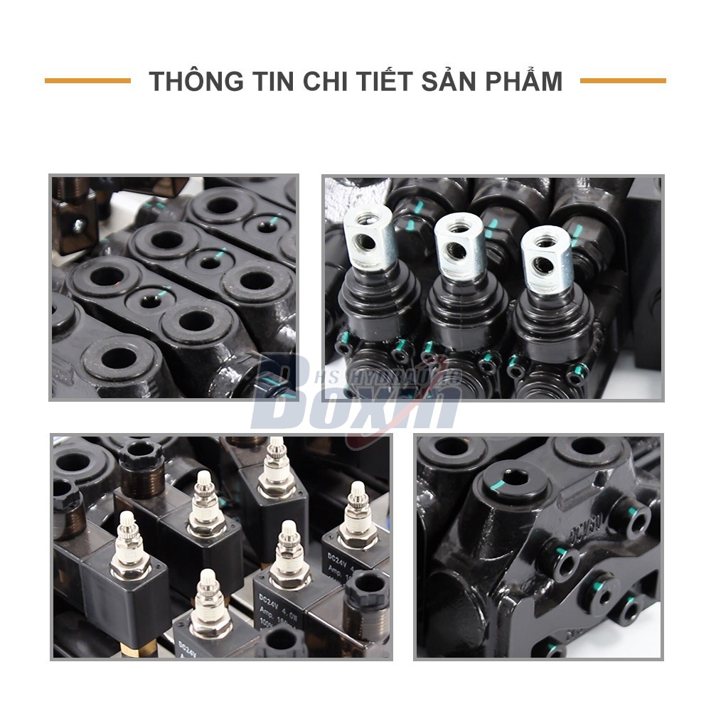 DCV60 Điện khí-khí nén 6 cuộn Van định hướng phân đoạn