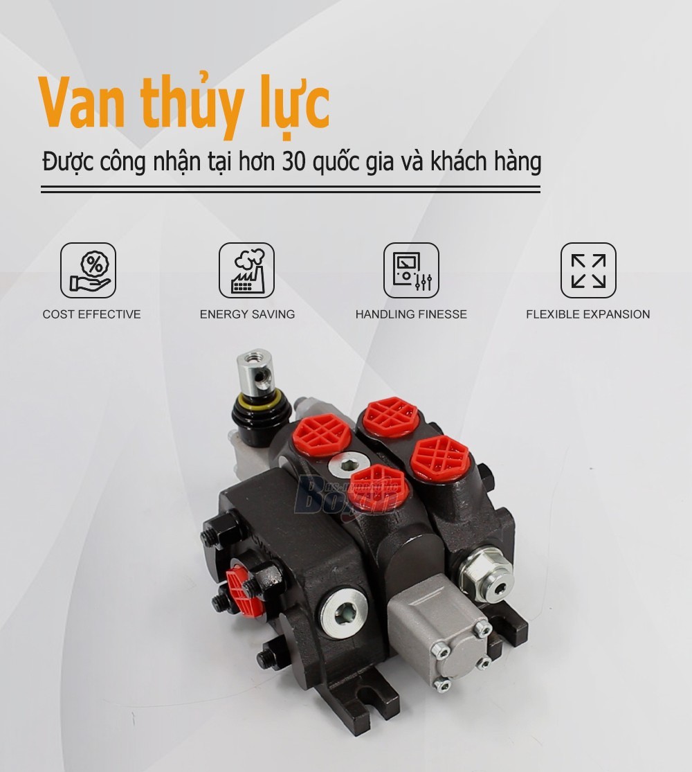 DCV60 Điều khiển thủ công 1 ống Van định hướng phân đoạn