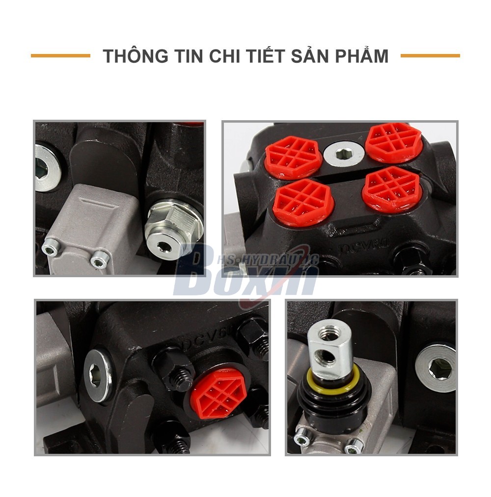 DCV60 Điều khiển thủ công 1 ống Van định hướng phân đoạn