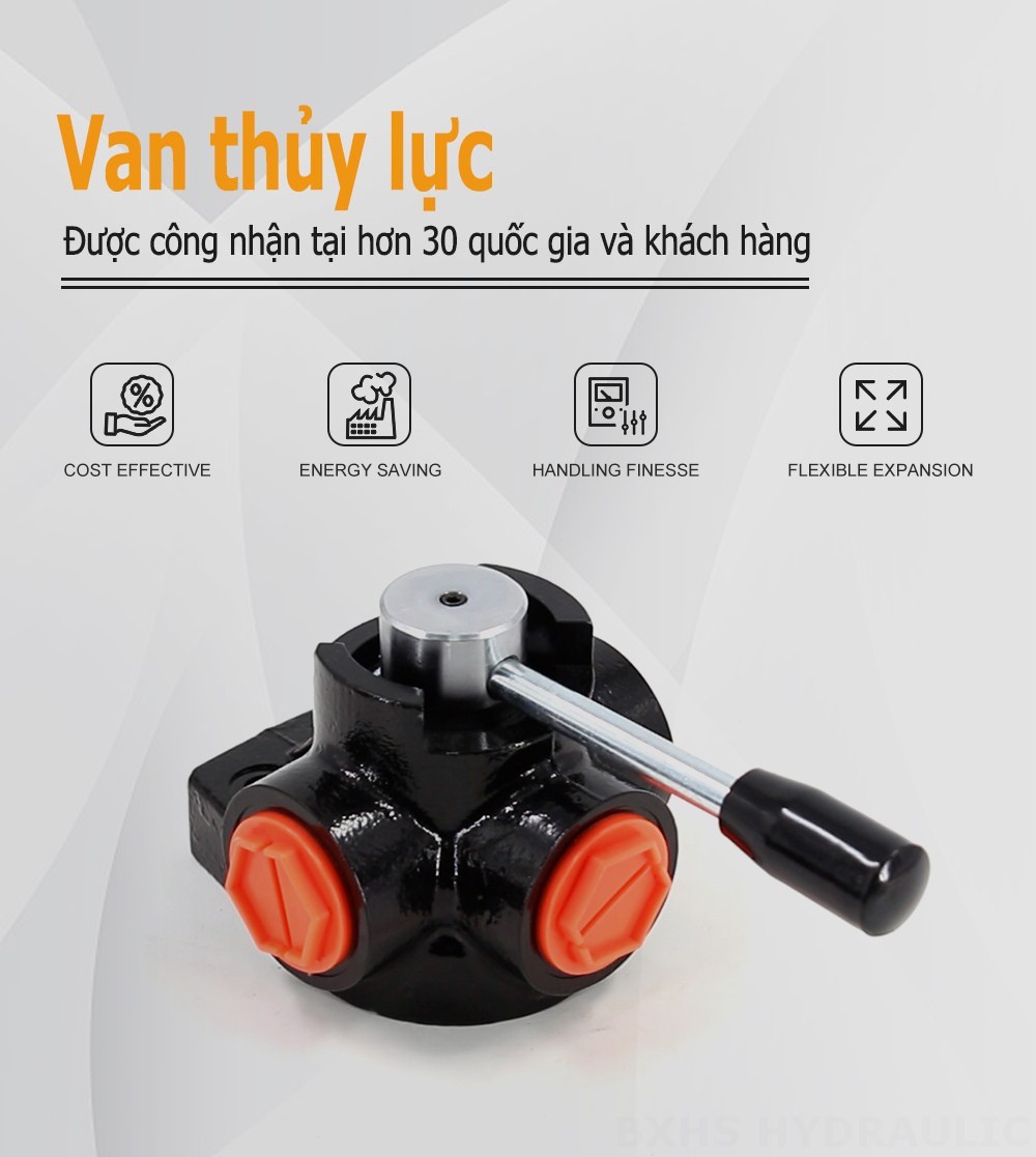 DH25 Điều khiển thủ công Xy lanh 1 Van đổi hướng dòng chảy
