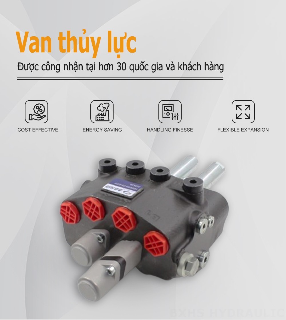 HSDM90B Cáp Xy lanh 2 Van điều hướng Monoblock