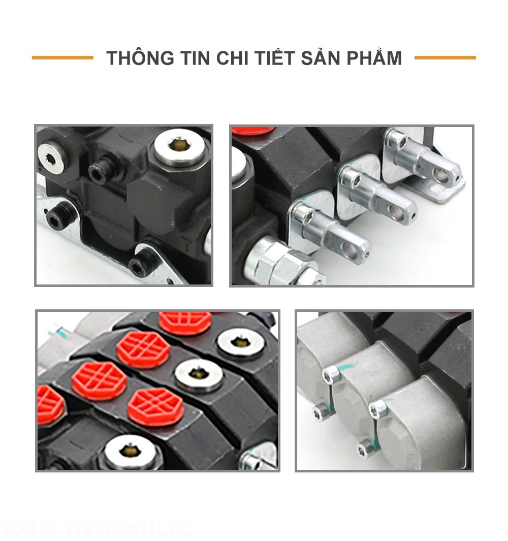 HSDS15 Điều khiển thủ công Xy lanh 3 Van định hướng khối liền