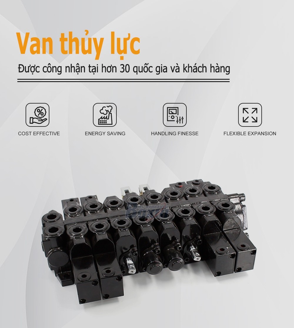 HSW50 Thủy lực và thủ công 8 ống Van điều hướng