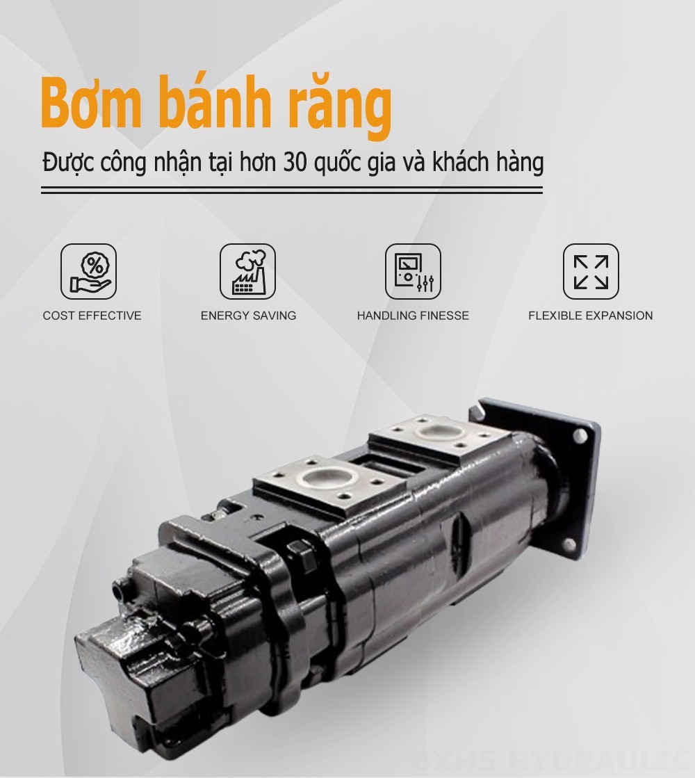 JHP2080-2080-1016 80 cc/vòng Bơm bánh răng thủy lực