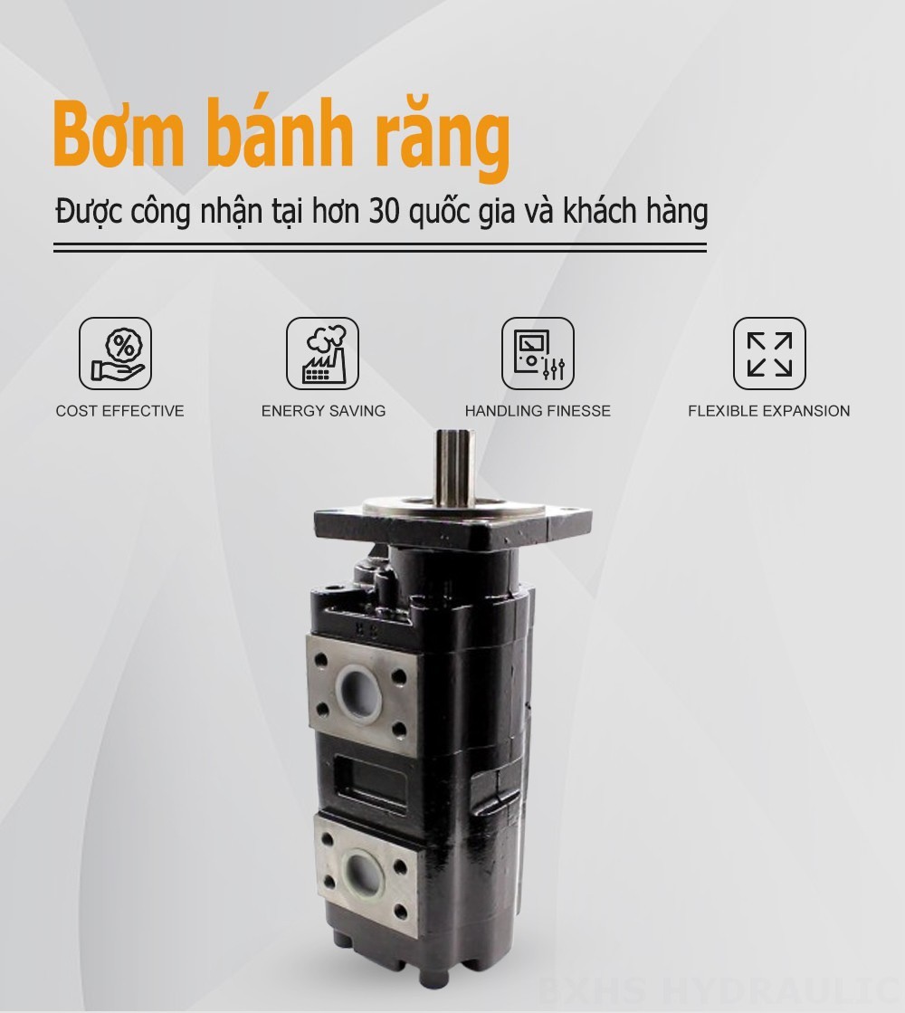 JHP2080-2080 80 cc/vòng Bơm bánh răng thủy lực