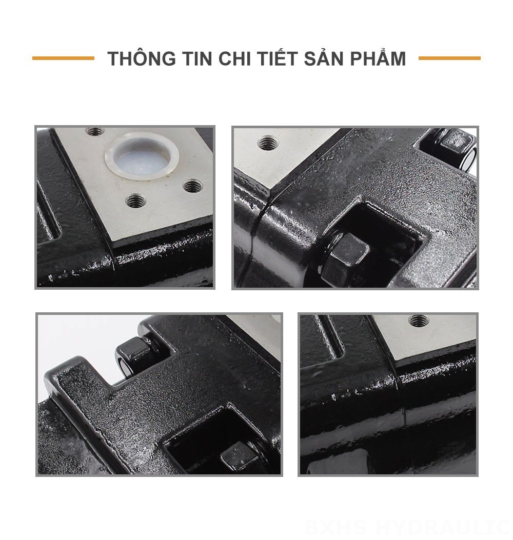 JHP2100-2080-1016 100 cc/vòng Bơm bánh răng thủy lực