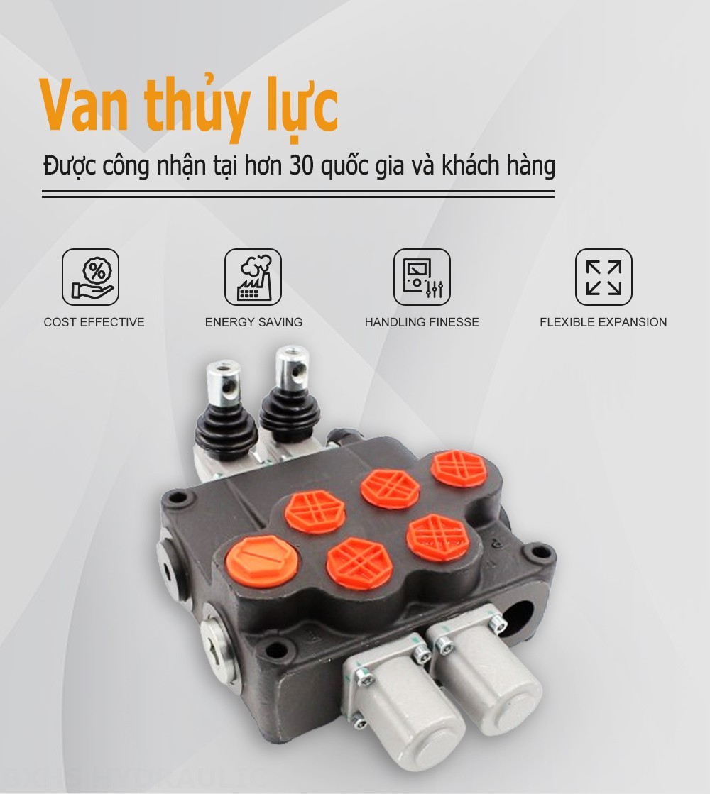 P120-G34-G1-OT Điều khiển thủ công Xy lanh 2 Van định hướng khối liền