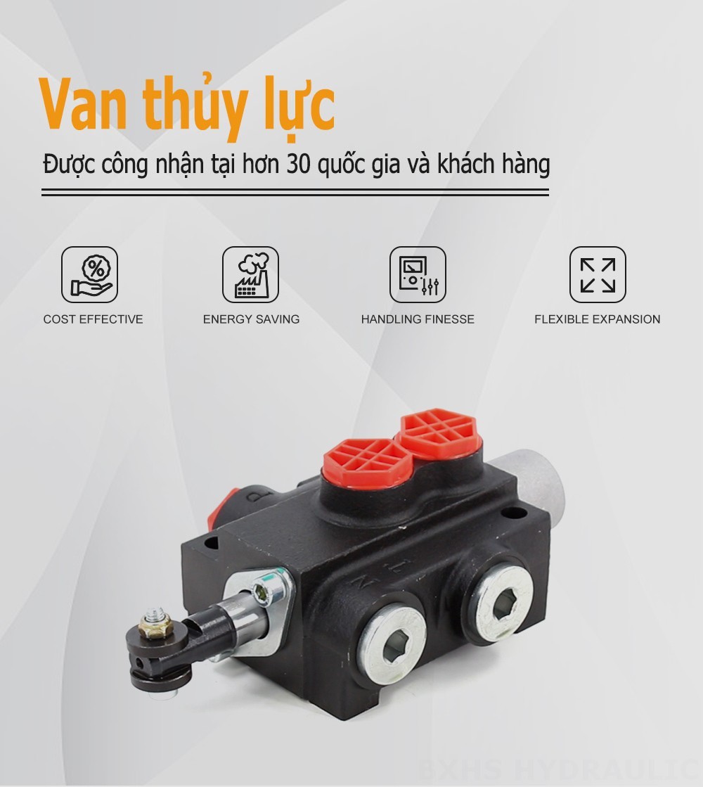 P40-201 Điều khiển thủ công Xy lanh 1 Van điều hướng Monoblock