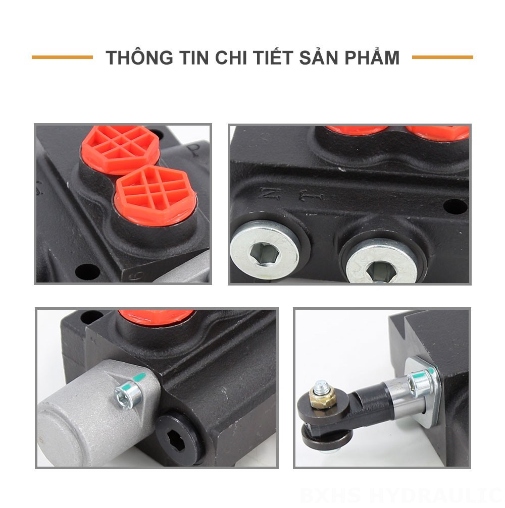 P40-201 Điều khiển thủ công Xy lanh 1 Van điều hướng Monoblock