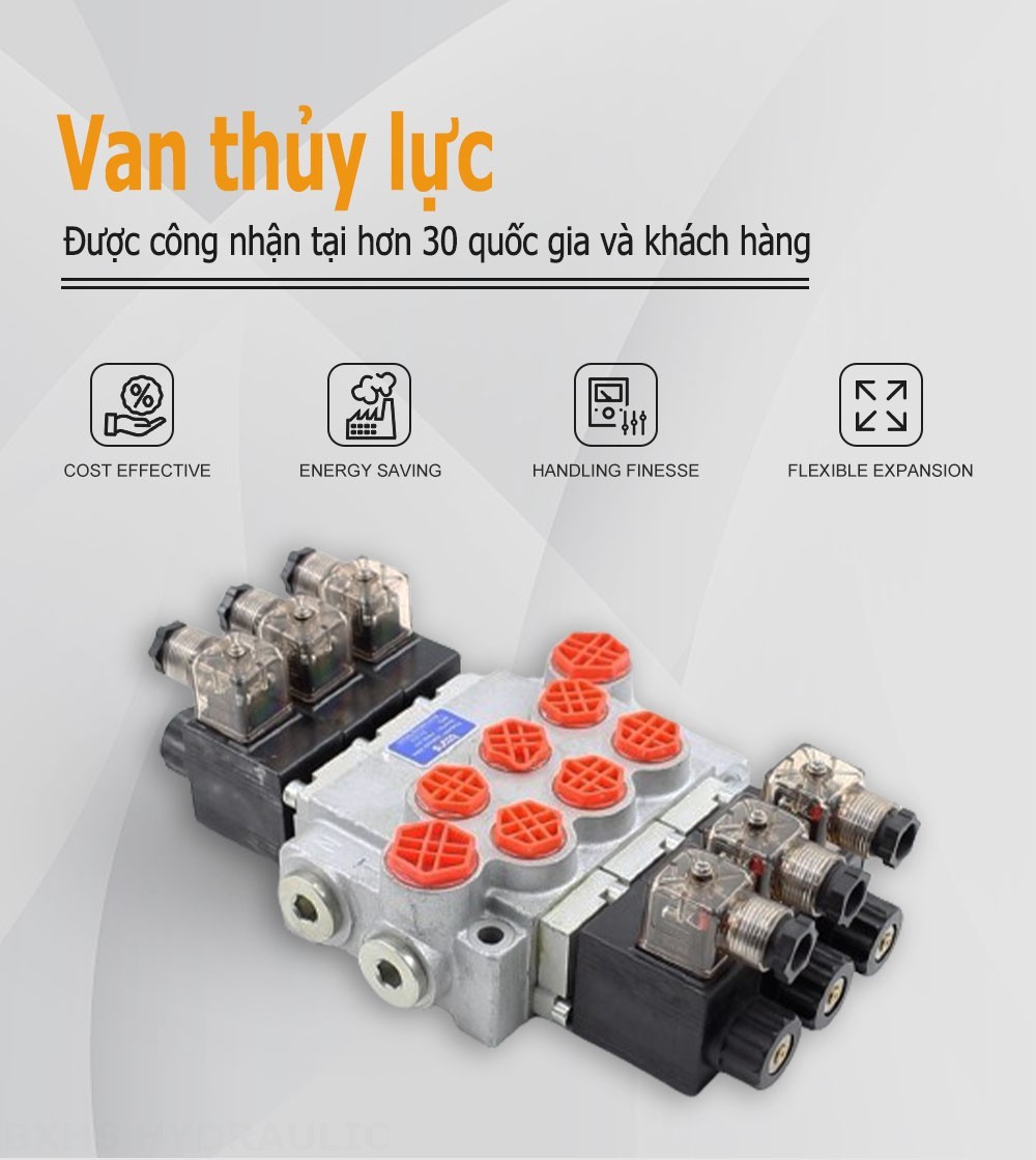 P40-DKL Biến áp Xy lanh 3 Van định hướng khối liền