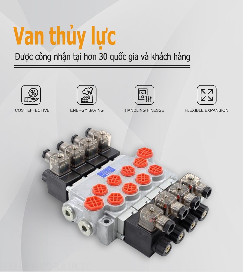 P40-DKL Biến áp Xy lanh 4 Van định hướng khối liền