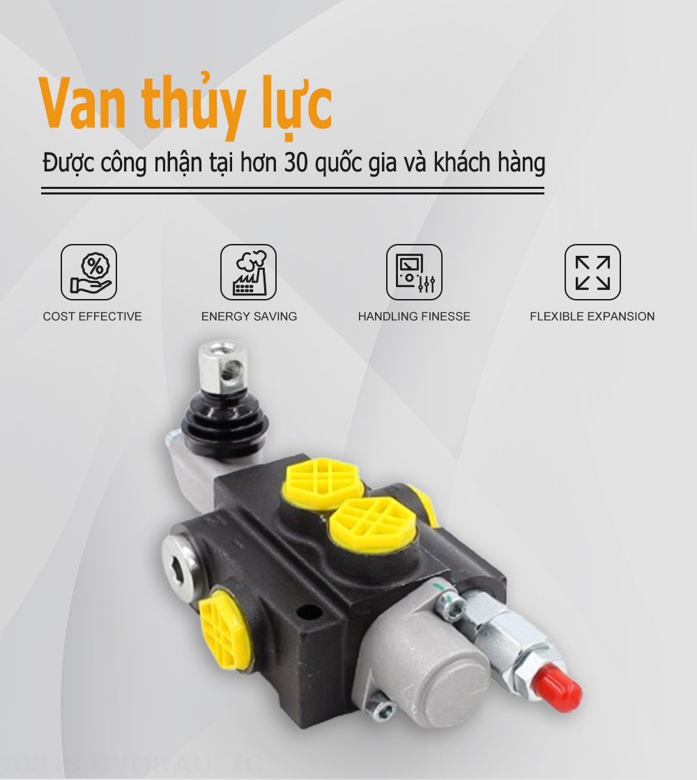 P40-G12-1OT Điều khiển thủ công Xy lanh 1 Van định hướng khối liền