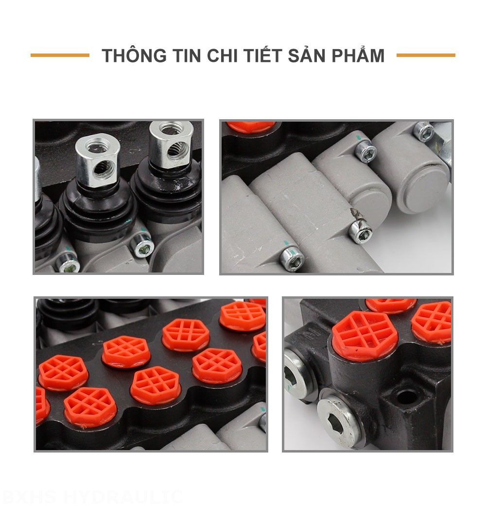 P40-G12-G38-2OT-2QTW Điều khiển thủ công Xy lanh 4 Van định hướng khối liền