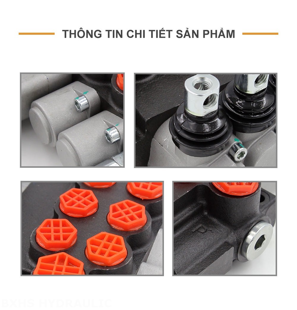 P40-G12-G38-2OT-QTW Điều khiển thủ công Xy lanh 3 Van định hướng khối liền