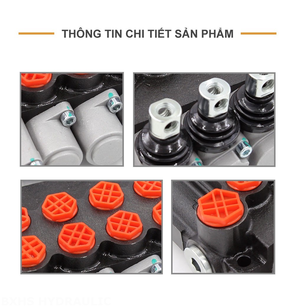 P40-G12-G38-3OT-OTW Điều khiển thủ công Xy lanh 4 Van định hướng khối liền