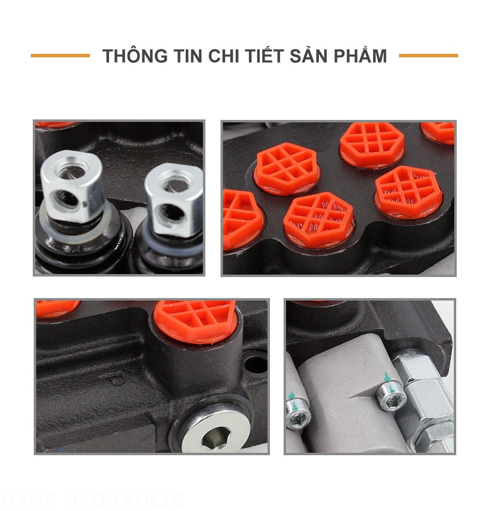 P40-G12-G38-3OT Điều khiển thủ công Xy lanh 3 Van định hướng khối liền