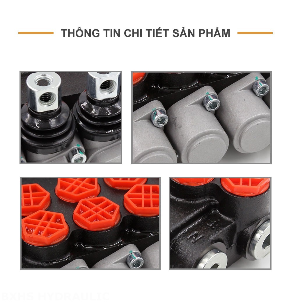 P40-G12-G38-4OT Điều khiển thủ công Xy lanh 4 Van định hướng khối liền