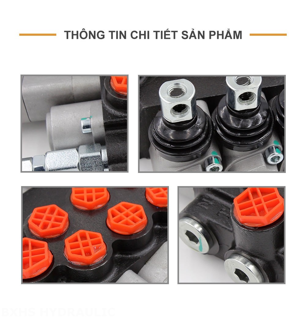 P40-G12-G38-OT-OT-OT Điều khiển thủ công Xy lanh 3 Van định hướng khối liền