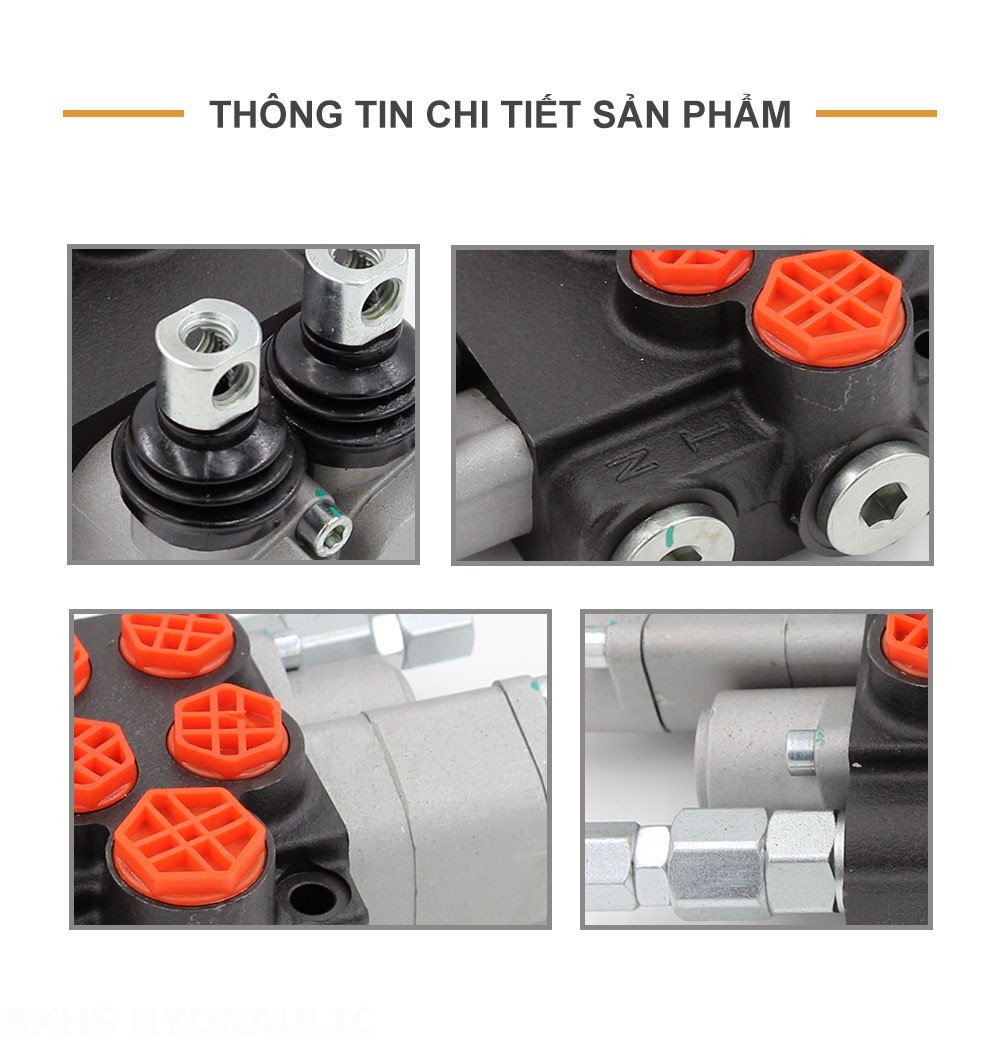 P40-G12-G38-OT-QTW1 Điều khiển thủ công Xy lanh 2 Van định hướng khối liền