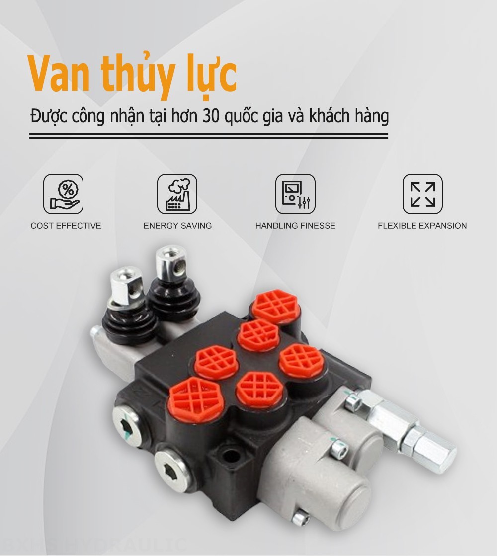 P40-G12-G38-OT-QTW Điều khiển thủ công Xy lanh 2 Van định hướng khối liền