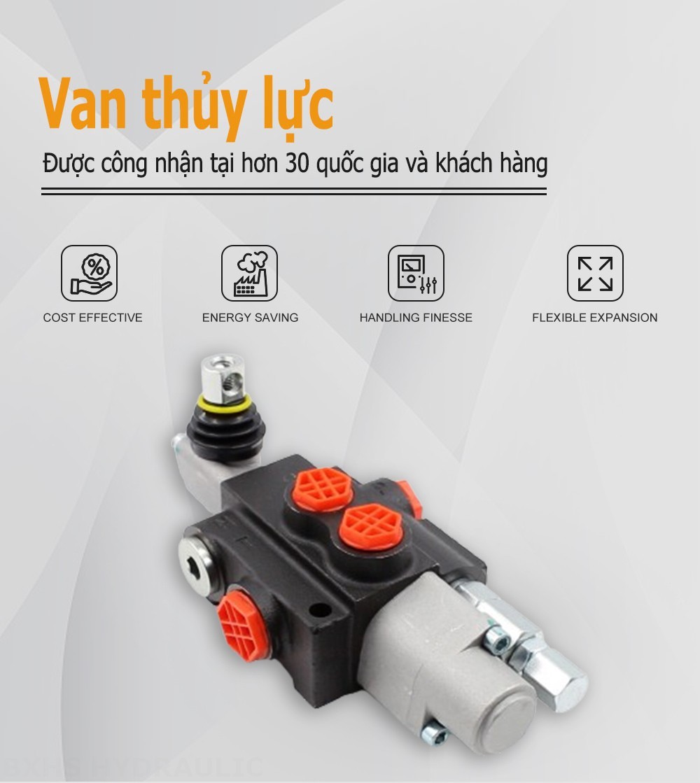 P40-G12-G38-OTW Điều khiển thủ công Xy lanh 1 Van định hướng khối liền